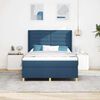 vidaXL Cama Box com colch&atilde;o Azul 140 x 200 cm tecido