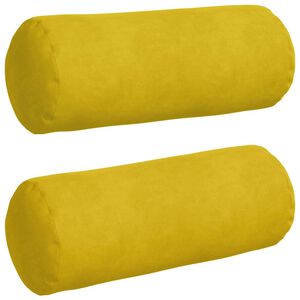 vidaXL Almofadas de Apoio 2 pcs Amarelo &Oslash; 15 x 40 cm