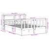 vidaXL Cama sem colch&atilde;o 160x200 cm madeira de pinho maci&ccedil;a branco