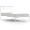 vidaXL Estrutura de cama em metal com cabeceira 107x203 cm branco