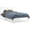 vidaXL Estrutura de cama com cabeceira 100x190 cm metal branco