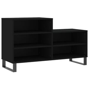 vidaXL Sapateira 102x36x60 cm derivados de madeira preto