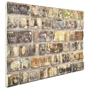 vidaXL Pain&eacute;is de parede 10 unid. 100 x 50 cm Multicolor Espuma EPS