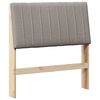 vidaXL Cabeceira estofada Cinzento-acastanhado 90 cm
