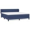vidaXL Cama com molas/colch&atilde;o 180x200 cm tecido azul