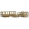 vidaXL 7 pcs conjunto lounge de jardim madeira de pinho impregnada