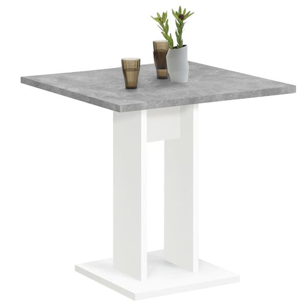FMD Mesa de jantar 70 cm cinzento cimento e branco