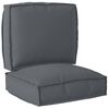 vidaXL Conjunto de Almofadas para Palete 2 pcs Antracite Tecido Oxford