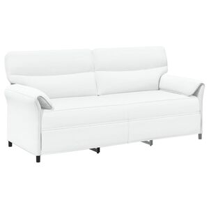 vidaXL Sof&aacute; de 3 Lugares 3 lugar Branco 198 x 83 x 95 cm Tecido