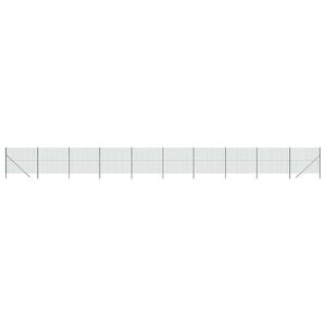 vidaXL Cerca de malha de arame 1,6x25 m a&ccedil;o galvanizado verde