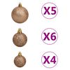 vidaXL &Aacute;rvore de Natal artificial pr&eacute;-iluminada com bolas 230 ramos