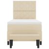 vidaXL Cama Box com colch&atilde;o com cabeceira Creme 100 x 200 cm tecido