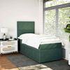 vidaXL Cama com molas/colch&atilde;o 80x200 cm veludo verde-escuro