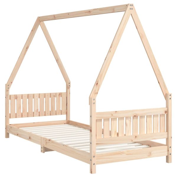 vidaXL Estrutura de cama infantil 80x200 cm madeira de pinho maci&ccedil;a