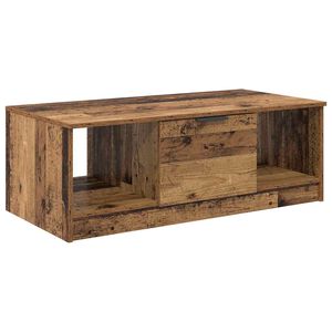 vidaXL Mesa de centro com gaveta Madeira Antiga 102 x 50 x 36cm