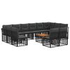 vidaXL Conjunto de Sof&aacute;s para Exterior 13 unid. Preto e Cinza Escuro