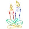 vidaXL Figura de velas de Natal com 144 luzes LED 70x42 cm