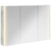 vidaXL Arm&aacute;rio de Espelho para Banheiro Cinzento 103,5 x 15,5 x 70 cm
