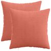vidaXL Capa almofada 2 pcs HEERLEN Laranja Vermelho 50 x 50 cm cord&atilde;o