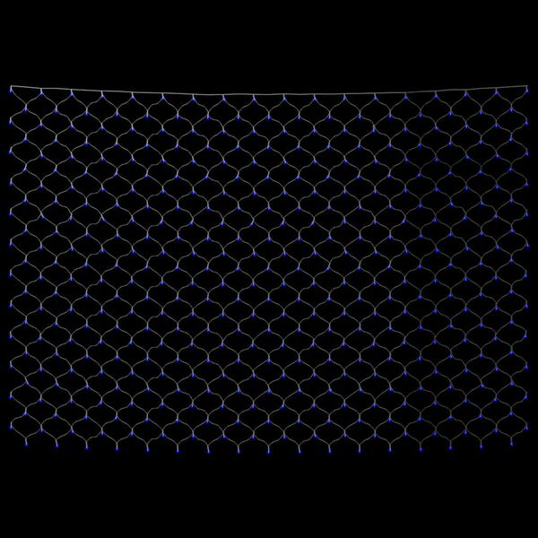 vidaXL Rede luzes de natal 3x3 m 306 luzes LED int/ext azul