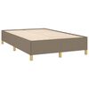 vidaXL Cama boxspring c/ colch&atilde;o 120x190cm tecido castanho-acinzentado