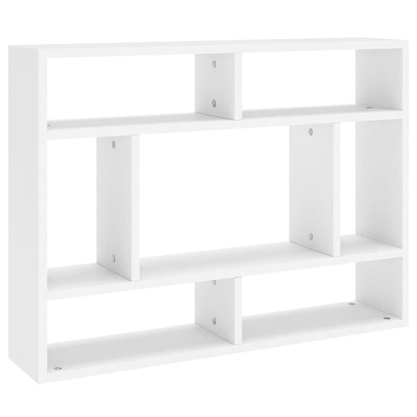 vidaXL Estante de parede 75x16x55 cm contraplacado branco