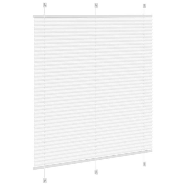 vidaXL Branco Plissada Cega 115x150cm Largura Tecido 114,4cm Poli&eacute;ster