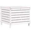 vidaXL Apoio de p&eacute;s para jardim 62x63,5x53,5 cm pinho maci&ccedil;o branco