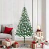 vidaXL &Aacute;rvore de Natal Artificial com 300 LEDs Verde 180 cm PVC e A&ccedil;o
