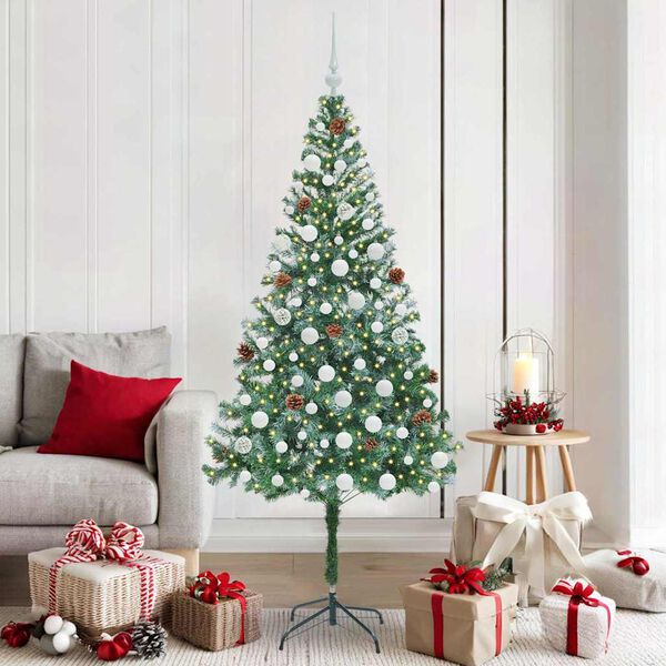vidaXL &Aacute;rvore de Natal Artificial com 300 LEDs Verde 180 cm PVC e A&ccedil;o