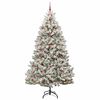 vidaXL &Aacute;rvore de Natal Artificial Verde e Branco 240 cm PVC e Metal