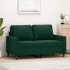 vidaXL Sof&aacute; de 2 lugares 120 cm veludo verde-escuro