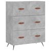 vidaXL C&oacute;moda 69,5x34x90 cm derivados de madeira cinzento cimento