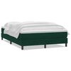 vidaXL Box Cama primavera com Colch&atilde;o Verde Escuro 140x210 cm Veludo