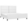 vidaXL Estrutura cama c/ cabeceira 180x200 cm couro artificial branco