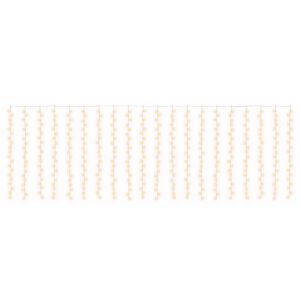 vidaXL Cortina de luzes 400 LED Branco quente 600 x 200 cm