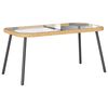 vidaXL Mesa de centro Marrom e Preto 90 x 45 x 43 cm vime PE