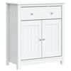 vidaXL M&oacute;vel de casa de banho BERG 69,5x34x80 cm pinho maci&ccedil;o branco
