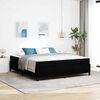 vidaXL Cama Box Preto 180 x 200 cm tecido