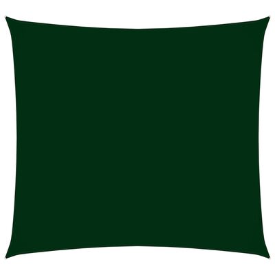 vidaXL Para-sol estilo vela tecido oxford quadrado 4x4 m verde-escuro
