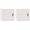 vidaXL Arm&aacute;rios de parede 2 pcs 31,5x30x30 cm pinho maci&ccedil;o branco