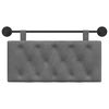 vidaXL Cabeceira Suspensa Cinza Escuro 100 x 55 x 7 cm Veludo