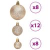 vidaXL Enfeites de Natal 100 pcs 3 / 4 / 6 cm champanhe e castanho