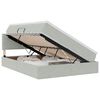 vidaXL Cama de Armazenamento LED com Colch&atilde;o Cinzento-claro