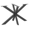 vidaXL Pé de mesa de jantar em formato de aranha, antracite, 120x68x(72-73) cm, aço