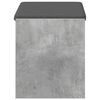 vidaXL Banco de Hall com almofada Cinzento Concreto 63 x 38 x 45 cm