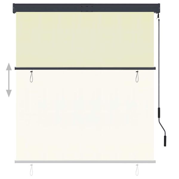 vidaXL Estore de rolo para exterior 140x250 cm creme