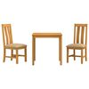 vidaXL Conjunto de sala de jantar 3 unid. Bege