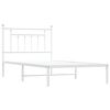 vidaXL Estrutura de cama com cabeceira 100x190 cm metal branco