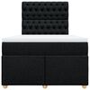vidaXL Cama com molas/colch&atilde;o 120x200 cm tecido preto